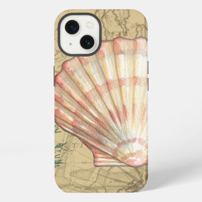 Coastal Map Collage Iphone Case (Back)