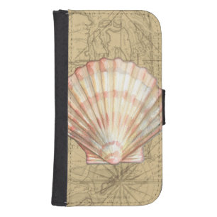 Coastal Map Collage Galaxy S4 Wallet Case