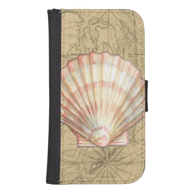Coastal Map Collage Samsung Galaxy Wallet Case (Front)