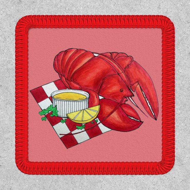 Coastal ME Maine Lobster Dinner Seafood Food Patch (Front)