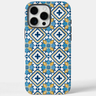 Coastal Mediterranean Charm Floral Pattern iPhone 16 Pro Max Case