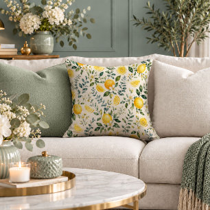 Coastal Mediterranean Citrus Decorative Pillow