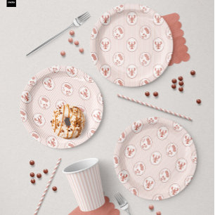 Coastal Mediterranean Lobster & Citrus Terracotta Paper Plates