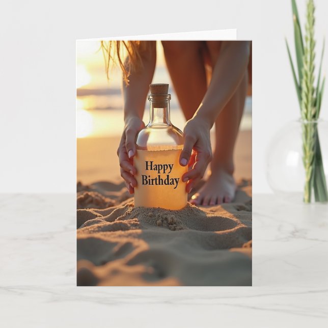 Coastal Message Birthday Card (Front)