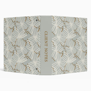 Coastal minimalist bohemian abstract - dusty blue 3 ring binder