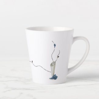 Coastal modern photo poem office gifts ideas latte mug