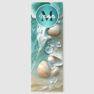 Coastal Monogram Beach  Bookmarks