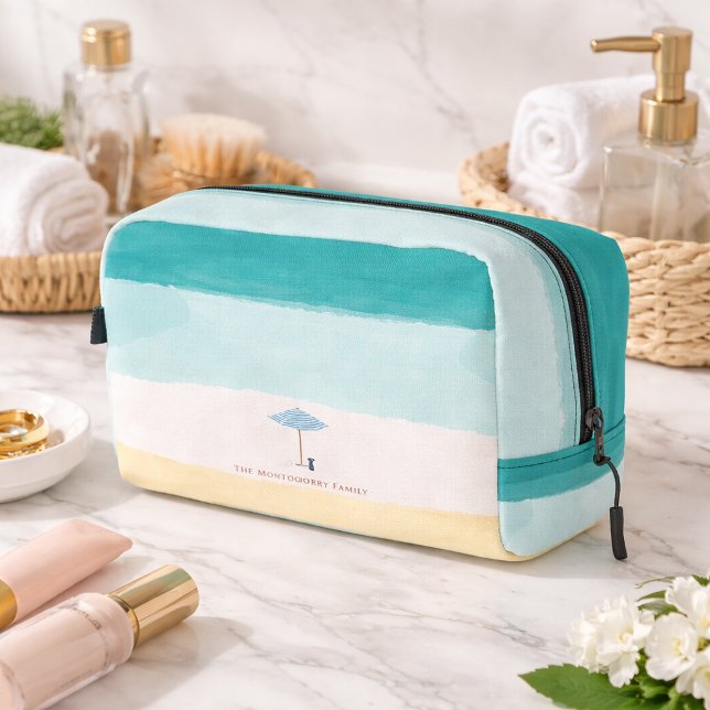 Coastal Monogram Beach Umbrella Cosmetic Bag (Creator Uploaded)