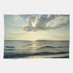 Coastal Morning Over Still Waters Kitchen Towel