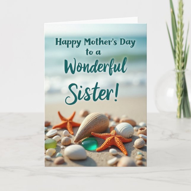 Coastal Mothers Day Sister Card (Front)