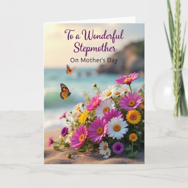 Coastal Mothers Day Stepmom Card (Front)