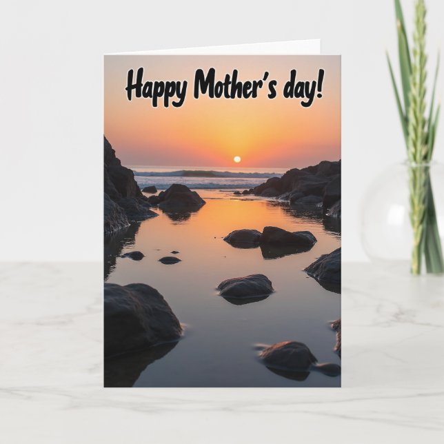Coastal Mothers Day Sunrise Card (Front)