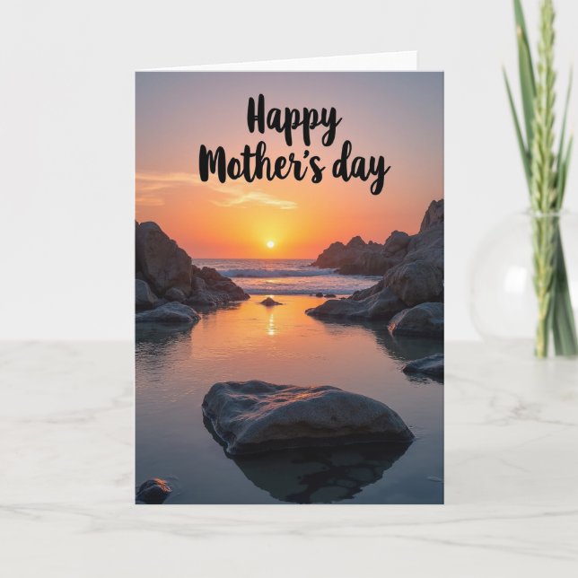 Coastal Mothers Day Sunset Card (Front)