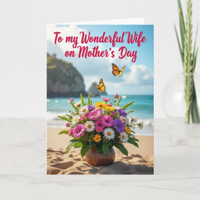 Coastal Mothers Day Wife Card (Front)