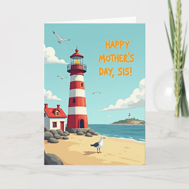 Coastal Mothers Day Wishes Card (Front)