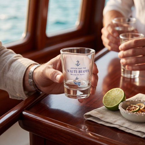 Coastal Nautical Bachelor Party Toasting Glass