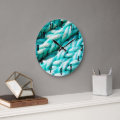 Coastal Nautical Blue Rope Pattern Large Clock | Zazzle