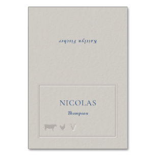 Coastal Nautical Boat Formal 2 Wedding Place Card