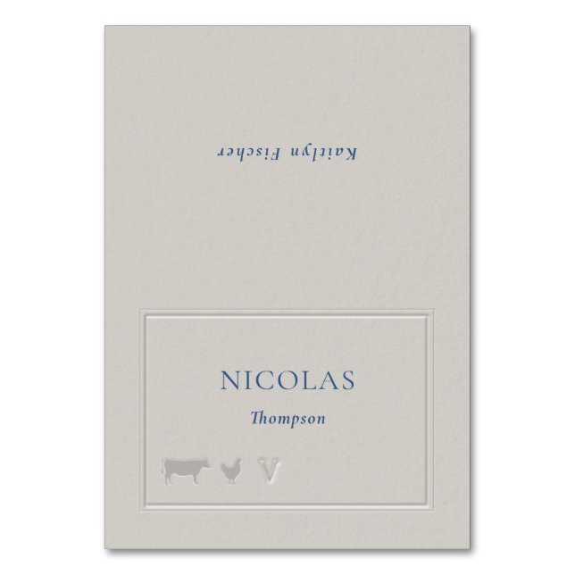 Coastal Nautical Boat Formal 2 Wedding Place Card (Front)