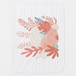 Coastal/nautical coral reef baby blanket
