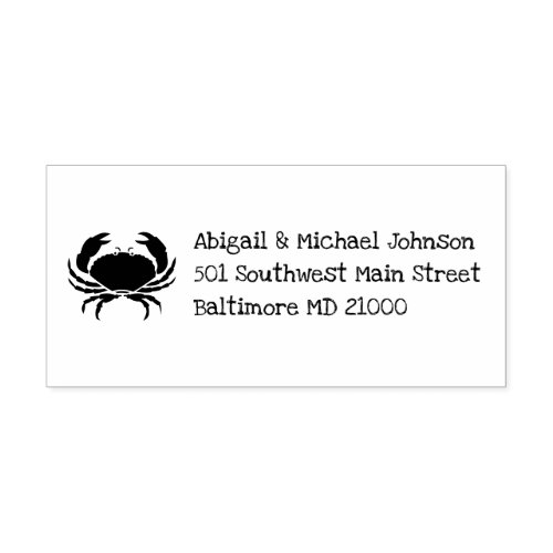 Coastal Nautical Crab  Name Address Stamp