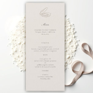 Coastal Nautical Oyster Classic Ecru Wedding Menu