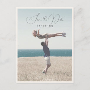 Coastal nautical photo save the date postcard