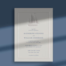 Coastal Nautical Sailboat Formal Classic Wedding