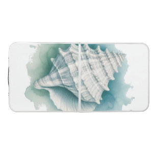 Coastal/Nautical seashell Beer Pong Table