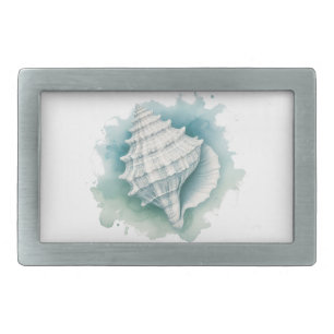 Coastal/Nautical seashell Belt Buckle
