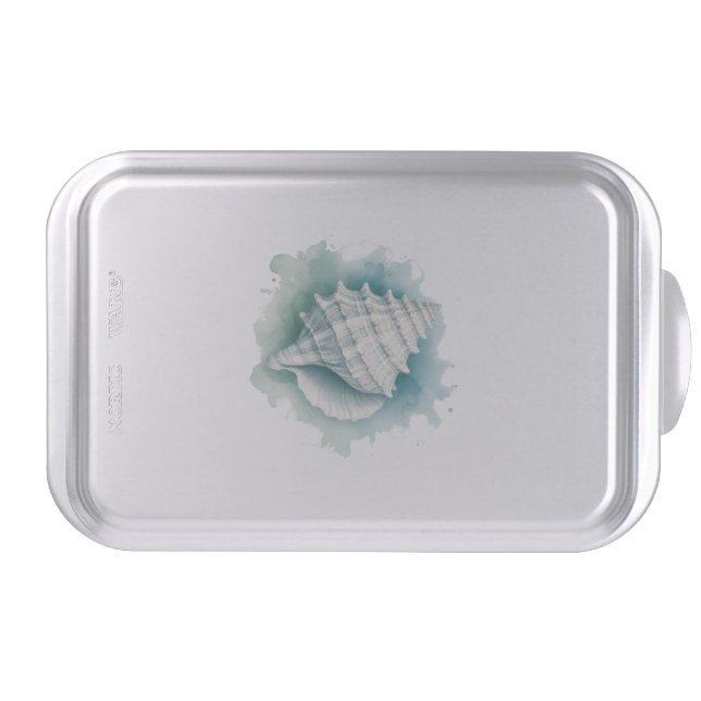 Coastal/Nautical seashell  Cake Pan (Front)