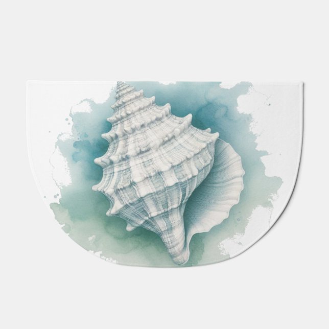 Coastal/Nautical seashell  Doormat (Front)