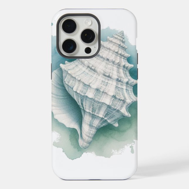 Coastal/Nautical seashell  Iphone Case (Back)