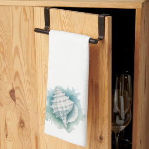 Coastal/Nautical seashell Kitchen Towel