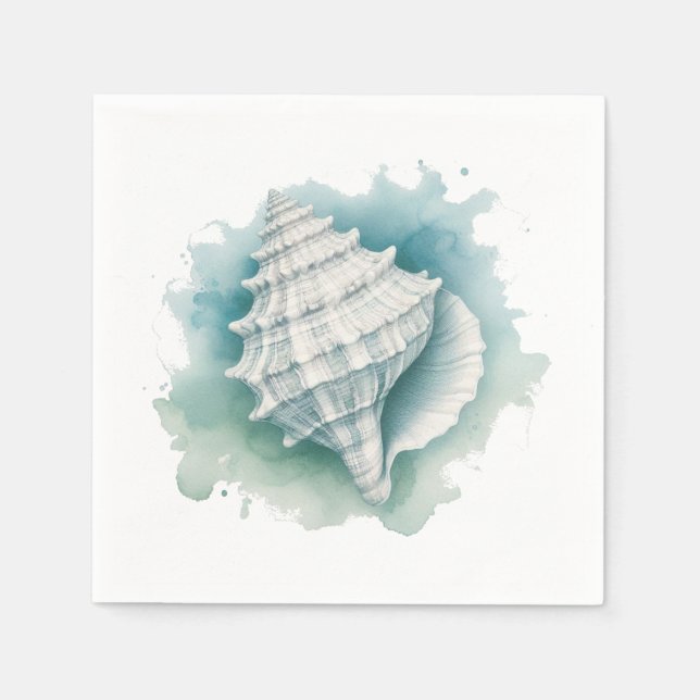 Coastal/Nautical seashell  Napkins (Front)