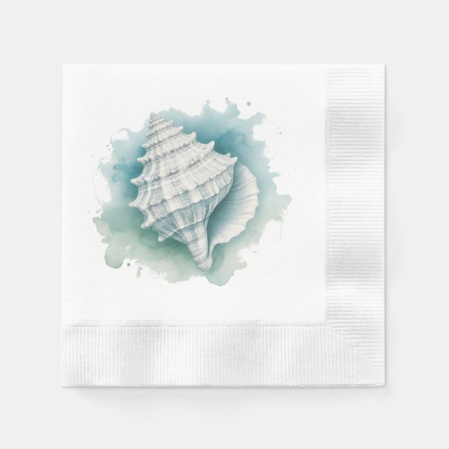 Coastal/Nautical seashell  Napkins (Front)
