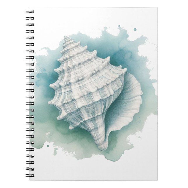 Coastal/Nautical seashell  Notebook (Front)
