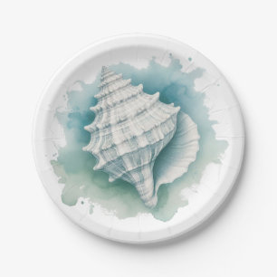 Coastal/Nautical seashell  Paper Plates