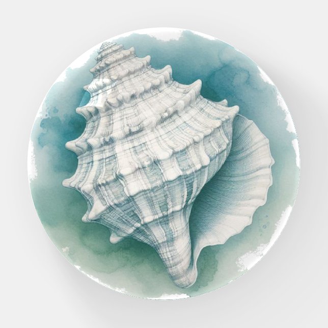 Coastal/Nautical seashell  Paperweight (Front)