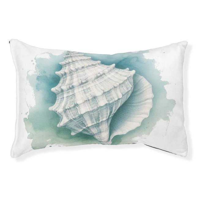 Coastal/Nautical seashell  Pet Bed (Front)