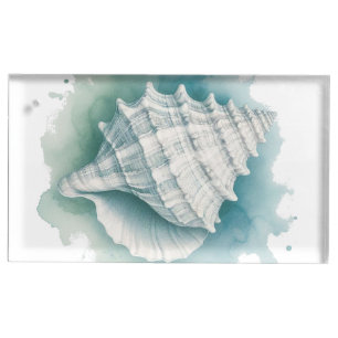 Coastal/Nautical seashell Place Card Holder