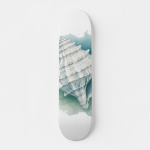 Coastal/Nautical seashell Skateboard