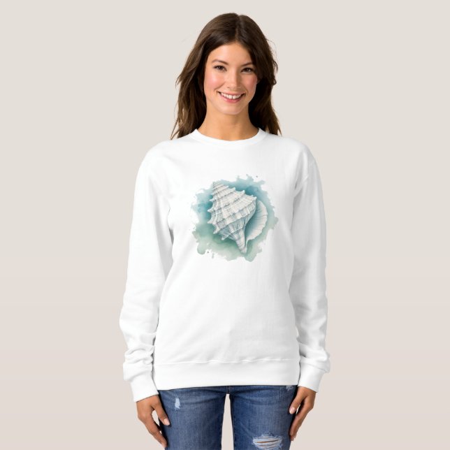 Coastal/Nautical seashell  Sweatshirt (Front Full)