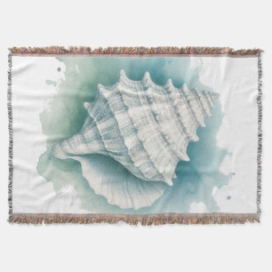 Coastal/Nautical seashell  Throw Blanket