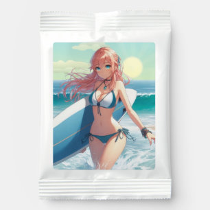 Coastal/Nautical/tropical anime surfer girl Lemonade Drink Mix