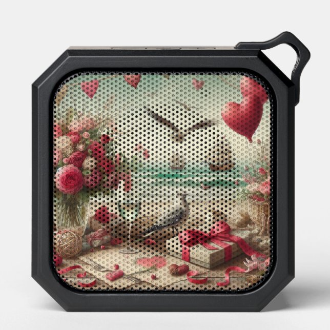 Coastal/Nautical Valentine's day  Bluetooth Speaker (Front)