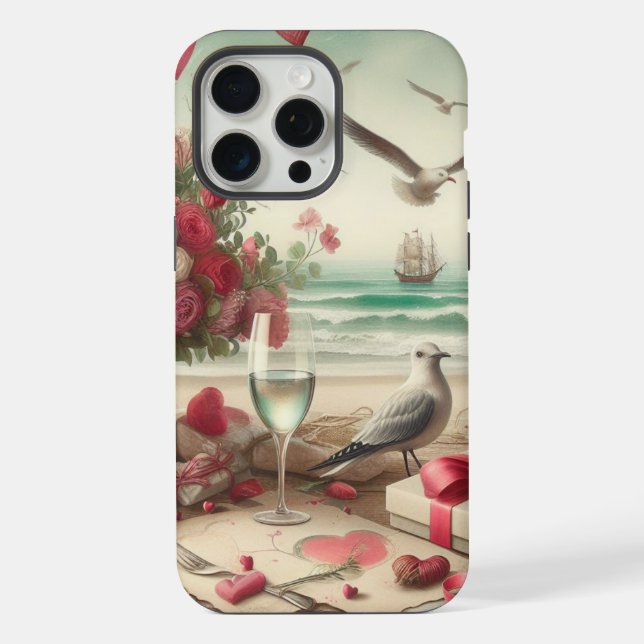Coastal/Nautical Valentine's day  iPhone Case (Back)