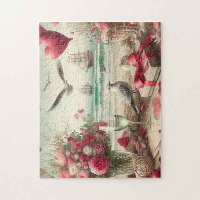 Coastal/Nautical Valentine's day  Jigsaw Puzzle (Vertical)