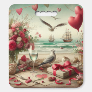 Coastal/Nautical Valentine's day Seat Cushion
