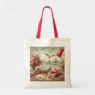 Coastal/Nautical Valentine's day Tote Bag
